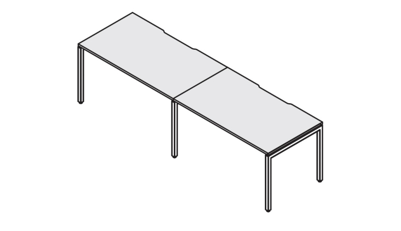 Двойная группа столов с вырезами RP-2.2(x2)+F-34